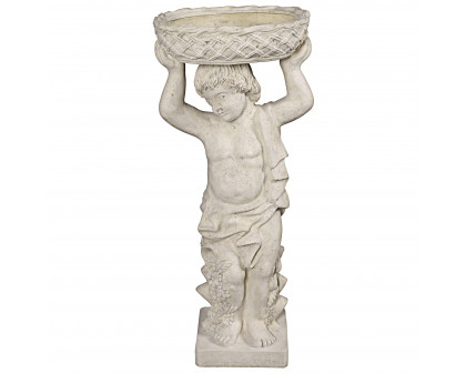 Toscano Young Bacchus with Basket Planter Garden Statue - Bacchus Right