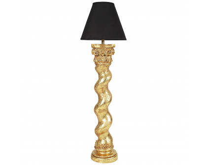 Toscano Bernini Barley Twist Column Floor Lamp - Gold