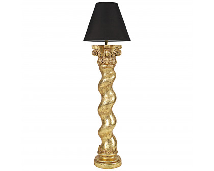 Toscano Bernini Barley Twist Column Floor Lamp - Gold