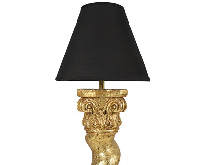 Toscano Bernini Barley Twist Column Floor Lamp - Gold