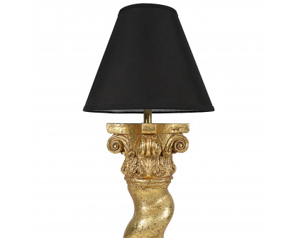 Toscano Bernini Barley Twist Column Floor Lamp - Gold