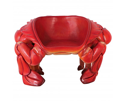 Toscano™ Red King Crab Sculptural Chair - Red, Fiberglass