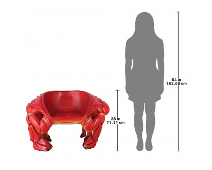 Toscano™ Red King Crab Sculptural Chair - Red, Fiberglass