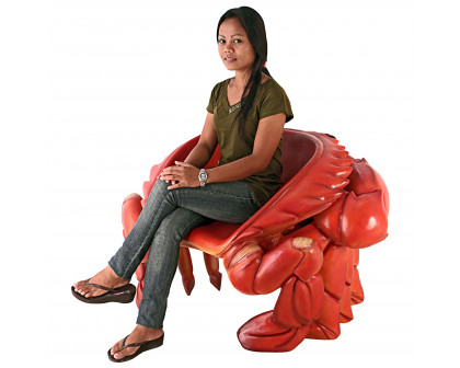 Toscano™ Red King Crab Sculptural Chair - Red, Fiberglass