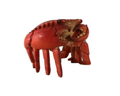 Toscano™ Red King Crab Sculptural Chair - Red, Fiberglass