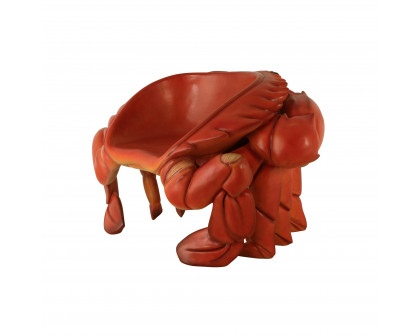 Toscano™ Red King Crab Sculptural Chair - Red, Fiberglass