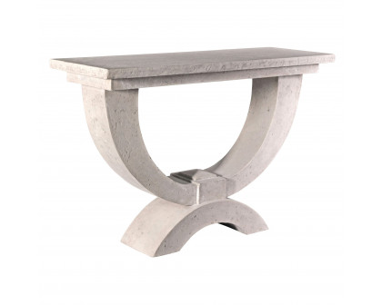 Toscano - The Moderno Arch of Stone Console in Antique Stone, Designer Resin