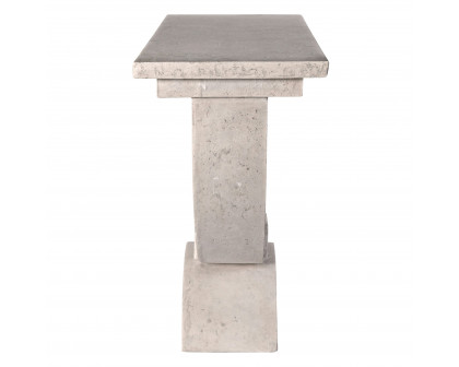 Toscano - The Moderno Arch of Stone Console in Antique Stone, Designer Resin