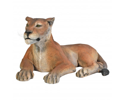 Toscano - Lioness Lying Down Life-Size Garden Statue