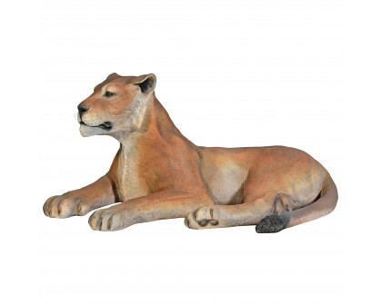 Toscano - Lioness Lying Down Life-Size Garden Statue