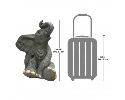 Toscano - Sitting Baby Elephant Garden Statue