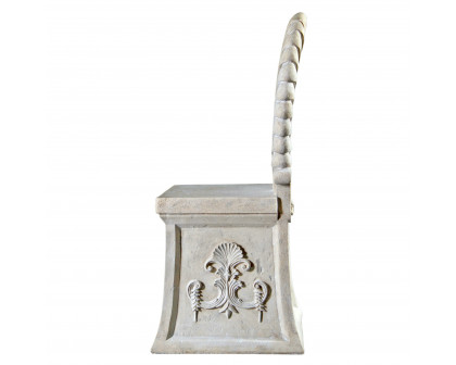 Toscano - Villa Tivoli Spa Stool in Ancient Ivory