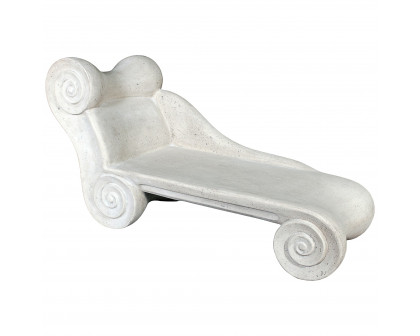 Toscano - Hadrian Villa Roman Spa Chaise Longue in Antique Stone, Fiberglass