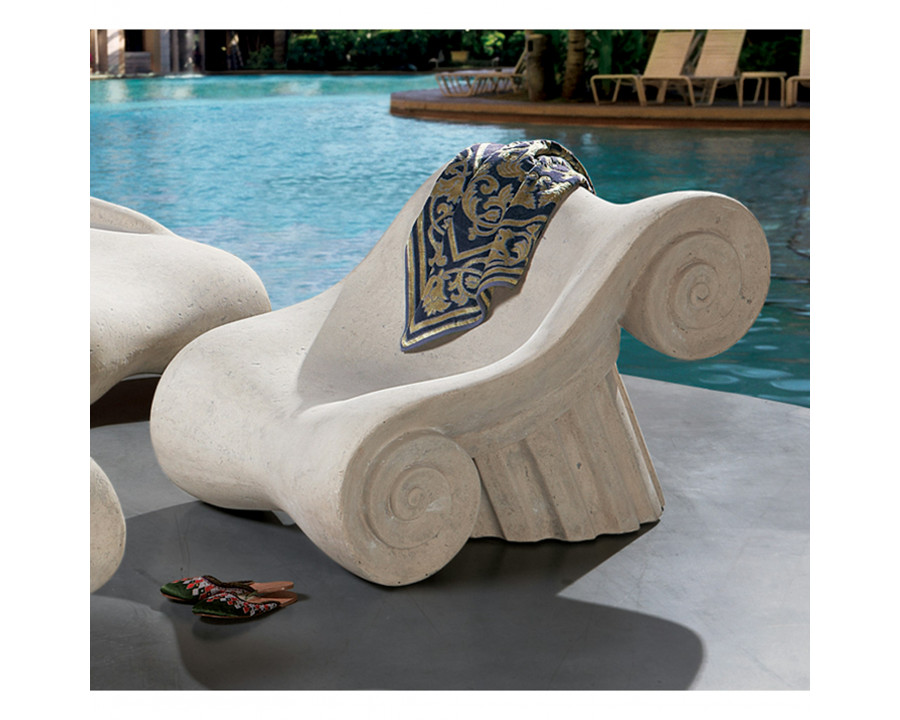 Toscano - Hadrian Villa Roman Spa Master Chair in Antique Stone, Fiberglass