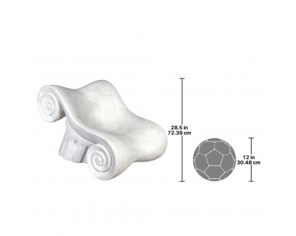 Toscano - Hadrian Villa Roman Spa Master Chair in Antique Stone, Fiberglass