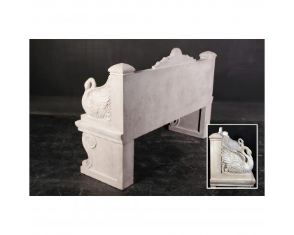 Toscano - Giant Neoclassical Swan Garden Bench in Fiberglass