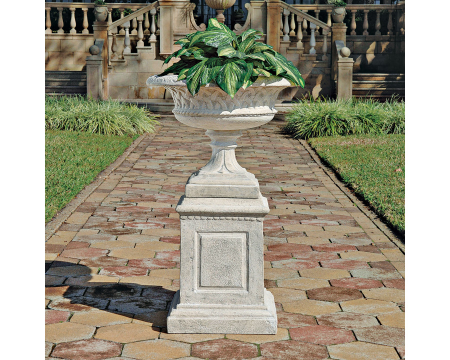 Toscano - Larkin Arts and Crafts Architectural Garden Urn with Plinth