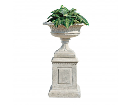 Toscano - Larkin Arts and Crafts Architectural Garden Urn with Plinth