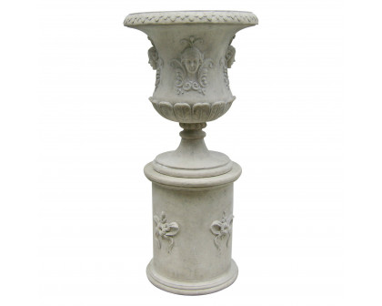 Toscano - Goddess Flora Architectural Garden Urn Statue with Plinth