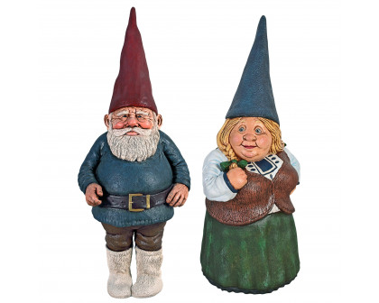 Toscano - Mother Dagmar  Father Friedmann Garden Gnome Statue Set