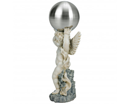 Toscano - Cheltenham Garden Metal Gazing Globe Cherub Statue