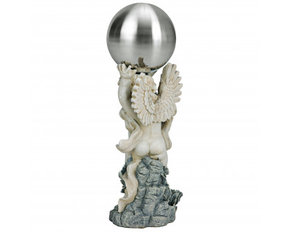 Toscano - Cheltenham Garden Metal Gazing Globe Cherub Statue