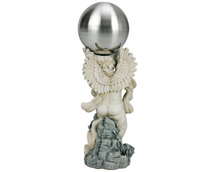 Toscano - Cheltenham Garden Metal Gazing Globe Cherub Statue