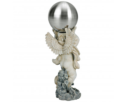 Toscano - Cheltenham Garden Metal Gazing Globe Cherub Statue