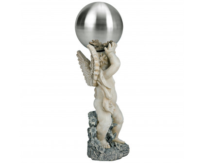 Toscano - Cheltenham Garden Metal Gazing Globe Cherub Statue