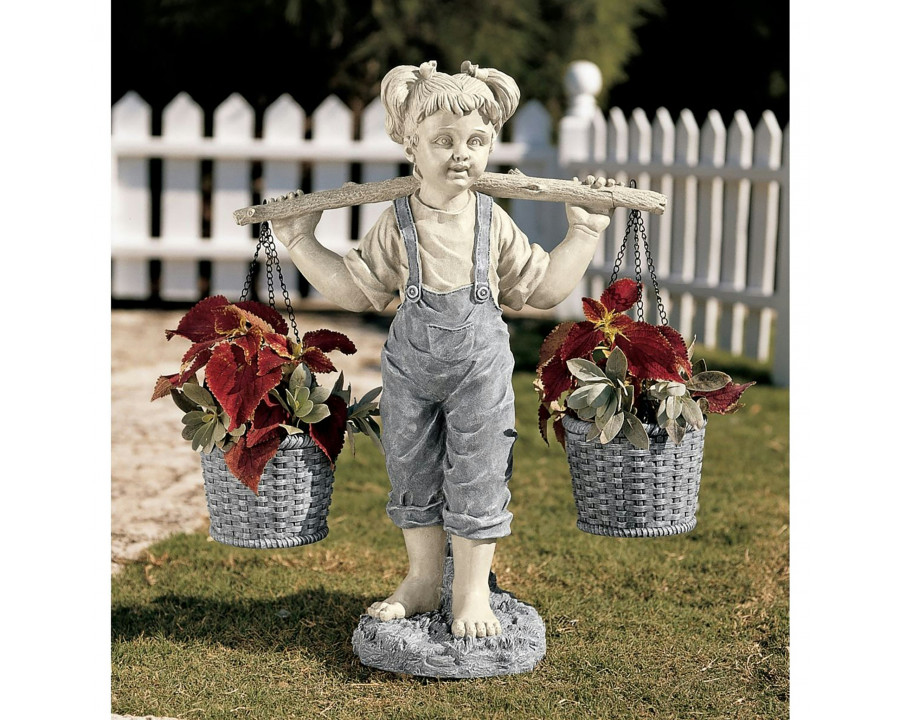 Toscano Flowers for Felicity Little Girl Medium Garden Statue