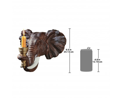 Toscano Elephant Sculptural Wall Candle Sconce