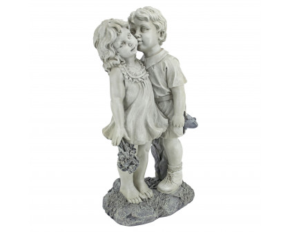 Toscano - Young Sweethearts Kissing Children Garden Statue