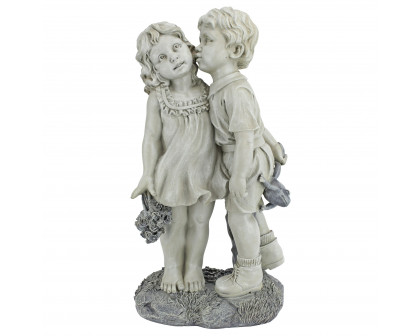 Toscano - Young Sweethearts Kissing Children Garden Statue