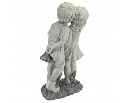 Toscano - Young Sweethearts Kissing Children Garden Statue