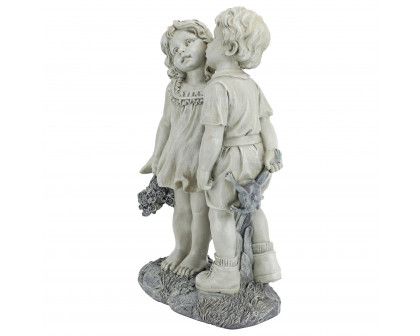 Toscano - Young Sweethearts Kissing Children Garden Statue