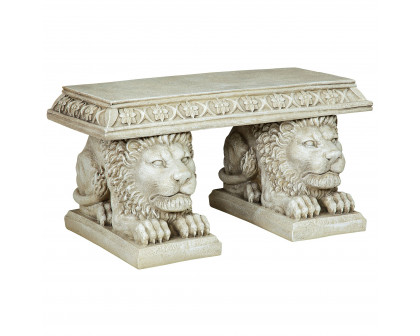 Toscano - Grand Lion of Saint John Square Sculptural Bench