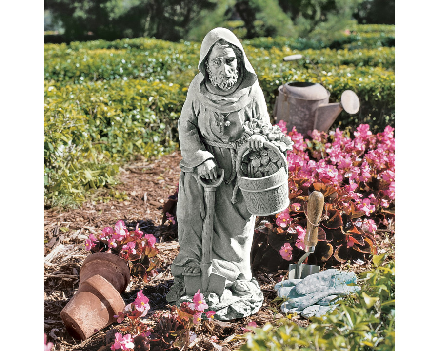 Toscano St. Fiacre the Gardener Patron Saint Statue - Large