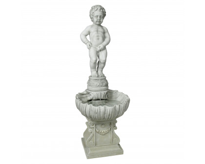 Toscano - The Peeing Boy of Brussels Sculptural Fountain with Plinth Base