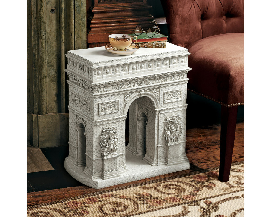 Toscano - Arc de Triomphe Sculptural Side Table in Designer Resin