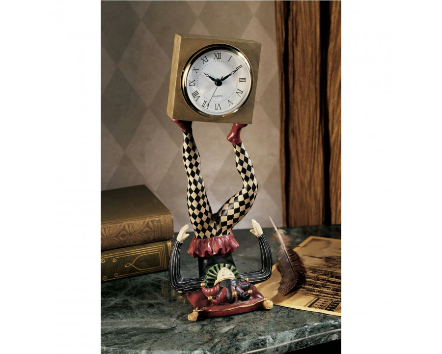 Toscano - Juggling Time Harlequin Jester Sculptural Clock