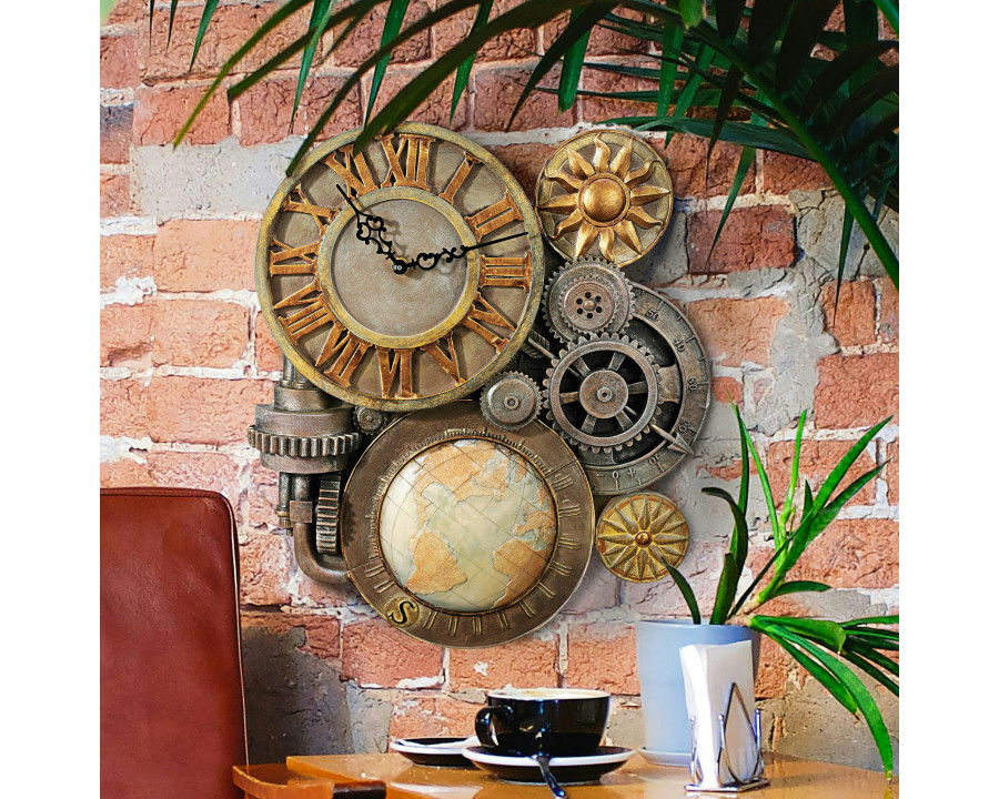 Toscano - Gears of Time Sculptural Wall Clock