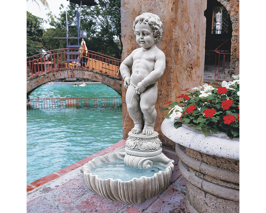 Toscano - The Peeing Boy of Brussels Sculptural Fountain