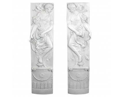 Toscano - Set of 2 Dionysia Festival Maiden Wall Friezes