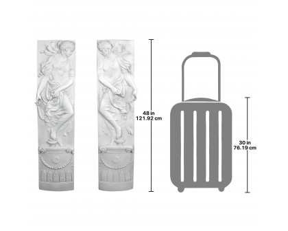 Toscano - Set of 2 Dionysia Festival Maiden Wall Friezes