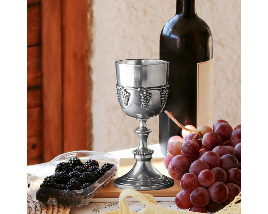 Toscano - Italian Grape Harvest Goblet in Pewter