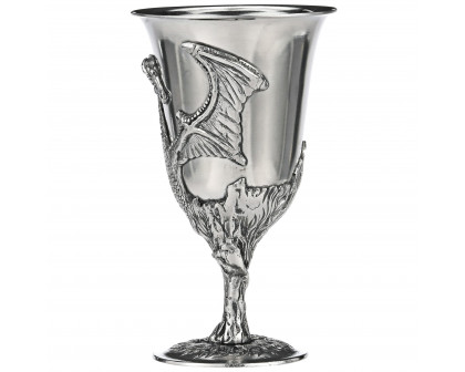 Toscano - Set of 2 Dragon Goblets with Gift Box in Pewter