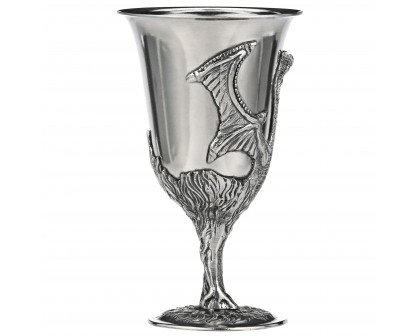 Toscano - Set of 2 Dragon Goblets with Gift Box in Pewter