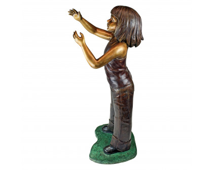 Toscano - Preening Equestrian Girl Garden Statue