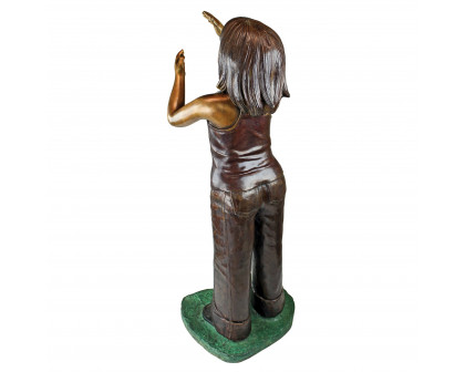 Toscano - Preening Equestrian Girl Garden Statue