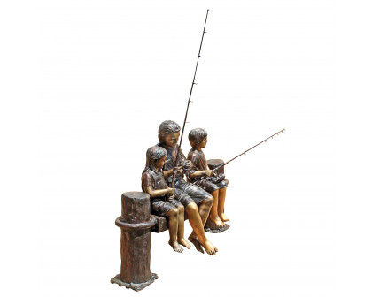 Toscano - Fishing Family Garden Statue